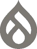 Brown Drupal logo